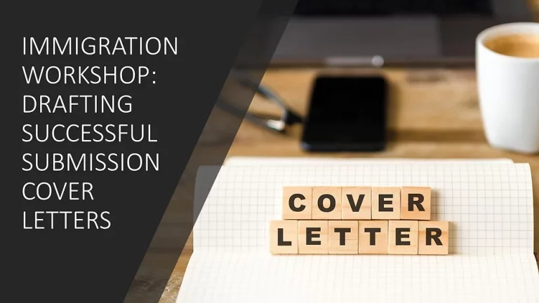 Immigration Workshop: Drafting Successful Submission Cover Letters 2021