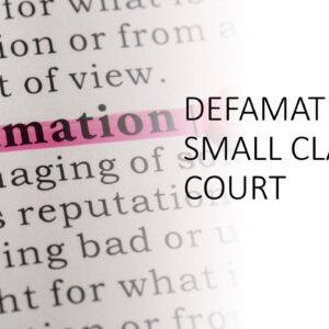 Defamation in SCC 2024 (3 hours)