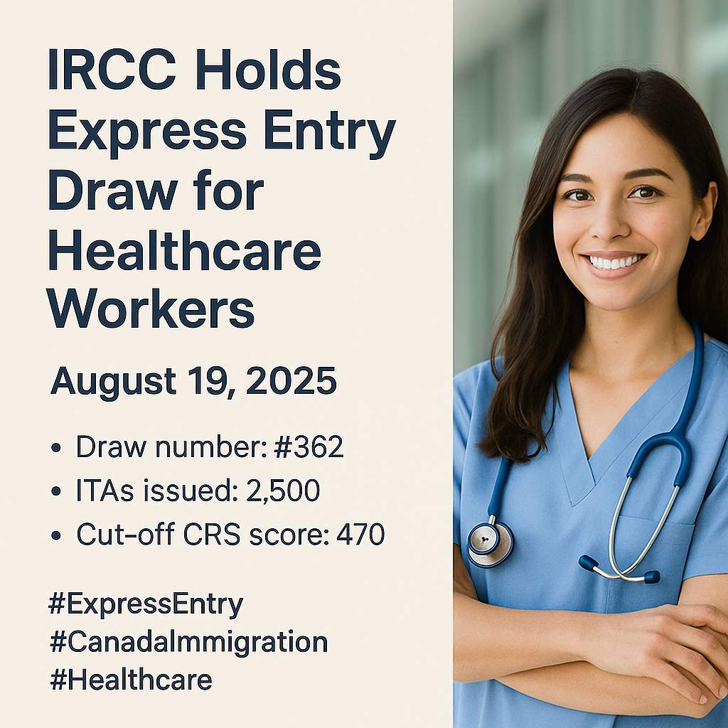 Read more about the article IRCC Holds New Express Entry Draw for Healthcare Workers – August 19, 2025
