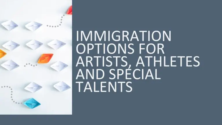 Immigration options for Artists, Athletes & Special Talents 2026