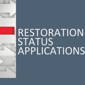 Restoration of Status Applications 2026 (3 hours)