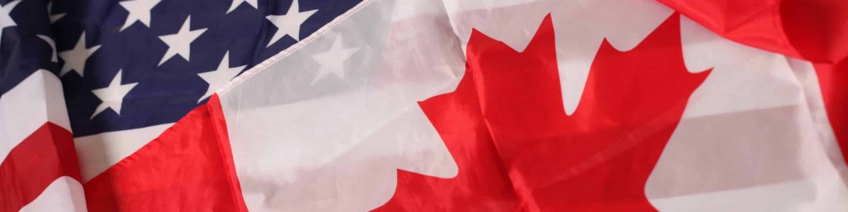 american and canadian flag