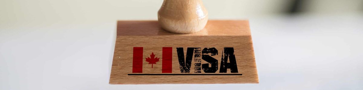 Ein Stempel und Visum für Kanada