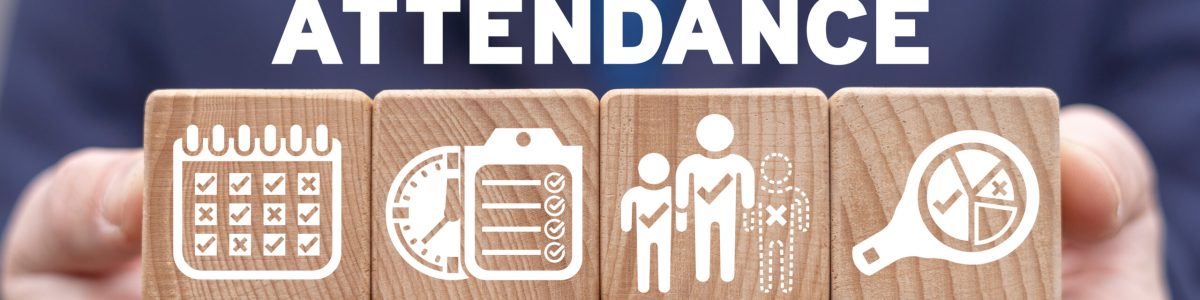 Attendance Mark Business School Concept. Registration of absent. Analysis attendance report.