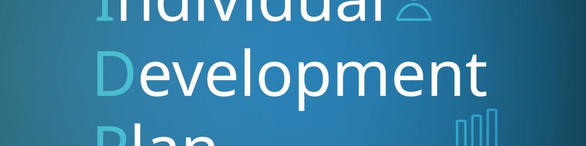 individual development plan (IDP) sign to help employees in career and personal development vector